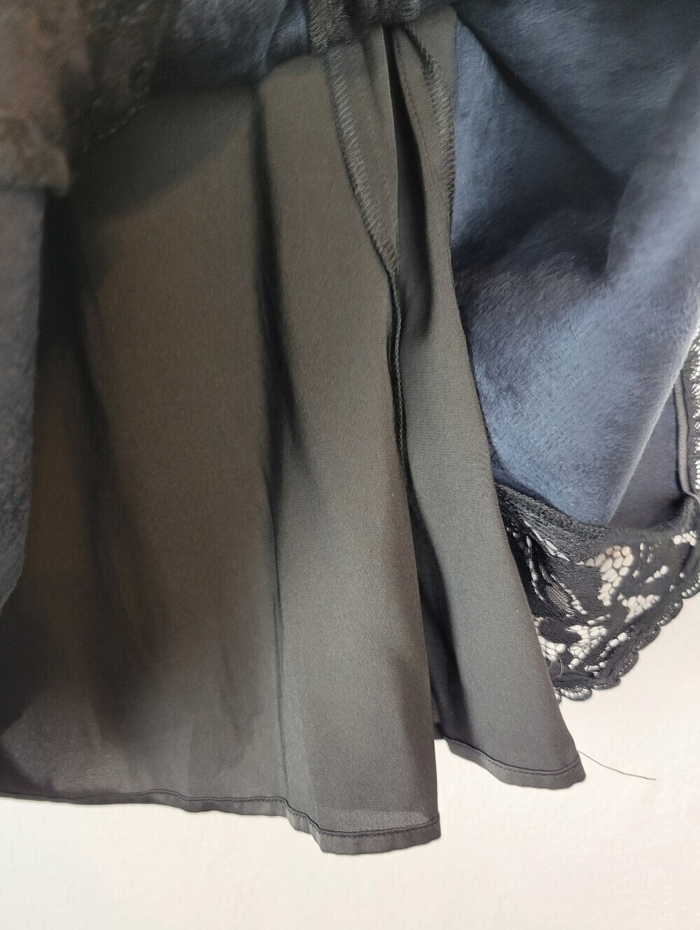 NWT Shoshanna Everett Black Faux Leather and Lace Fit & Flare Mini Dress Sz 0 - Picture 12 of 16